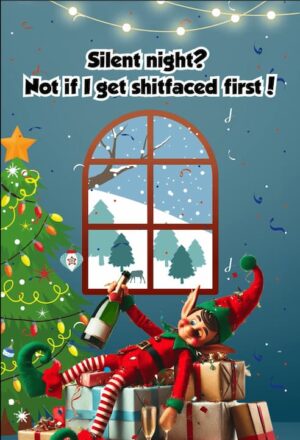 Hilarious-Christmas-Cards Silent Night? – Not if I get Shitfaced First